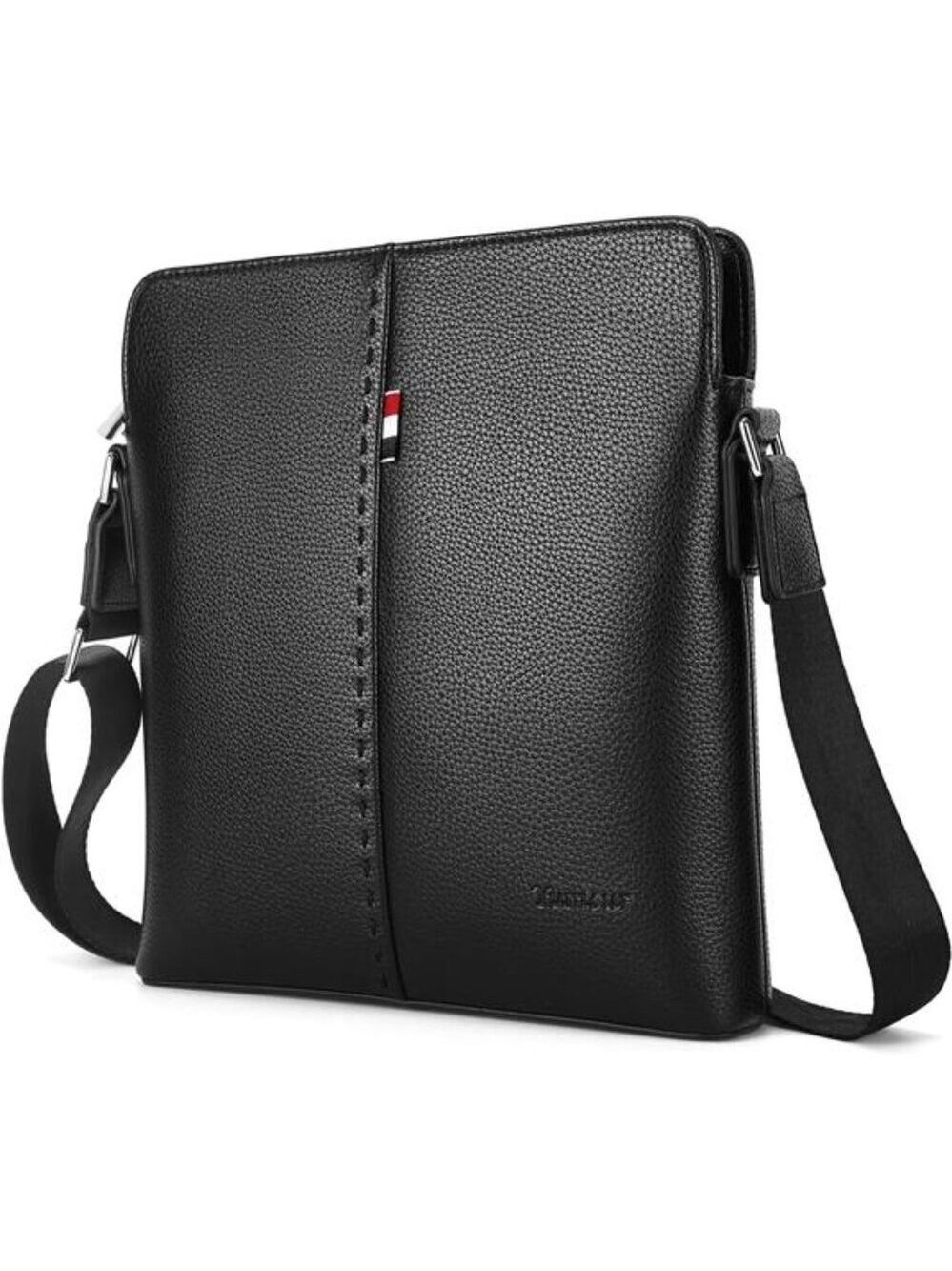 Mens Leather Shoulder Bag Crossbody Messenger Bag iPad Work School Travel Purse